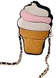 Buenocn 2015 Summer Ice Cream Cake Pattern Women Pu Leather Clutch Purse Cross Body Bag Shy743 (ice cream)