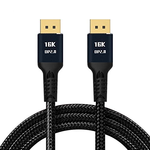 NFHK DisplayPort 2.0 DP to DP Cable 16K 60hz Cable Ultra-HD UHD DP 1.4 8K 120hz for PC Laptop TV 3M