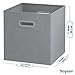 Cube Storage Baskets For Organizing - 11 Inch - Set of 8 Heavy-Duty Storage Cubes For Storage and Organization. Makes The Perfect Bins For Cubby Storage Boxes Or Cube Storage Organizer (Grey)
