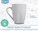 8 White Coffee Mugs - 12 oz Solid Porcelain Dinnerware - Klikel Ceramic Mug Set