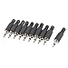 uxcell a13121200ux0044 3.5 mm Mono Male Jack Single Channel Microphone Adapter Connector 10pcs (Pack of 10)