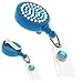 3 Pack - Cute Retractable Reel ID Card Badge Holders - Crystal Rhinestone Design with Metal Slide Belt Clip on Back by Specialist ID (Assorted Colors)