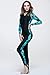 Micosuza Full Body Swimsuit - Swim Suit Full Coverage - Long Legs, Long Sleeves for Women Blue