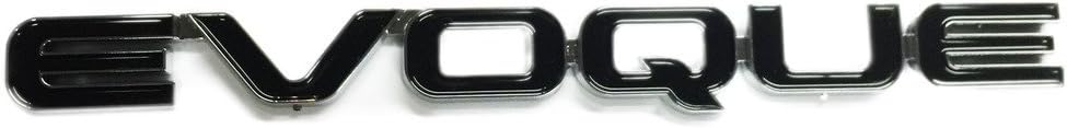 x1 New Black / Chrome EVOQUE Emblem Replaces OEM Land Rover Badge Decal LR035433 / LR035432 / LR035431