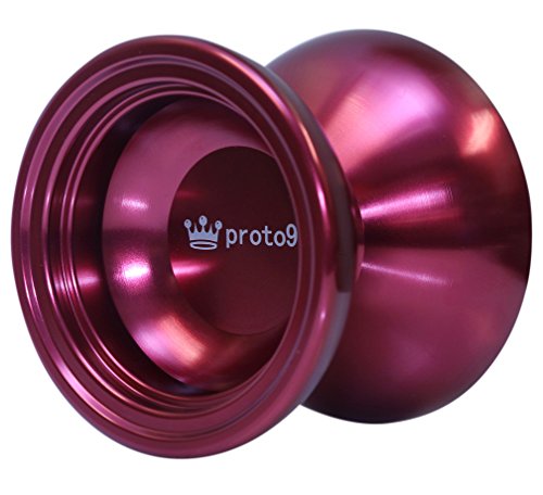 Yoyo King Proto9 Edition Red Professional Metal Yo-yo with Narrow Responsive and Wide Nonresponsive C Bearing and Extra Yoyo String