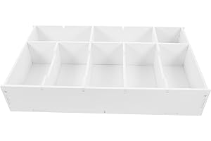 GLEAVI Cash Drawer Insert Organizer Tray with 8 Compartments 42cm Length Cash Box for Bills and Coins