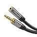 KabelDirekt – 10ft – Headphone Extension Lead Cable, 3.5mm connectors (aux Audio Cable, Male Jack Plug/Female Jack, Practically Break-Proof Metal casing, Perfect for Headphones, Black)