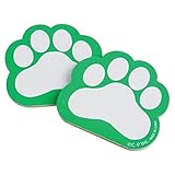 Dozen Green Paw Print Themed Mini Notebook Memo Pads