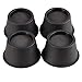 Round Circular Bed Risers Raise 2 Inch Heavy Duty Underbed Storage Furniture Riser Home Set of 4 (Black)