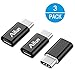 Ailun Type C Adapter Micro USB to USB C Adapter 3Pack Data Sync Charging for MacBook ChromeBook and More Type C Cable Supported Devices Black
