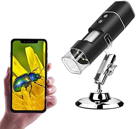Annlov ワイヤレスデジタル顕微鏡 1080p Usb ポータブル Wifi ミニポケット 手持ち 50 X Iphone 拡大鏡 X コインカメラ Ledライト8個付き 高級品 Androidスマートフォン 1000 Macに対応 Windows タブレット