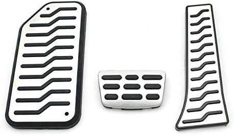 AT Metal Aluminum Fuel Sports Pedal Full Set Accel + Auto Brake + Footrest (Fit: Hyundai 2010 - 2014 Cadenza K7)