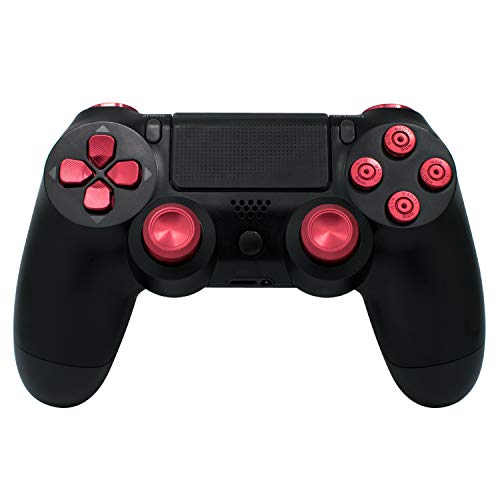 image for TOMSIN Metal Buttons for PS4 Slim/ PS4 Pro Controller, Aluminum Metal 