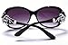 William Wang Womens designer sunglasses- Non-polarized Swarovski Crystal Sunglasses with hand set - Butterfly Design (Black)