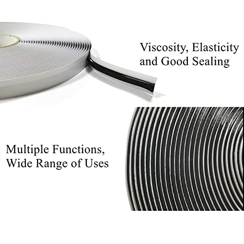 Proudsun Butyl Sealant Tape 13Ft Waterproof Rubber Rope Butyl Black