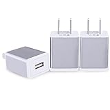 Wall Charger, INEER 3PCS 1Amp USB Port Micro USB Power Adapter Home Wall Charger Plug for iPhone 7/7 Plus 6/6s Plus 5 5S SE Samsung Galaxy S5 S4 S3 and More USB Devices