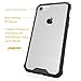 iPhone 7 Case Clear, Pajuva PC+TPU Transparent Case Thin for iPhone 7 Crystal Clear Case With Bumper (Black)