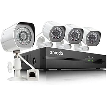 Zmodo SPoE Security System - 4 Channel NVR & 4 x 720p IP Cameras and 1TB Hard Drive
