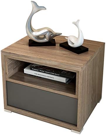 Nightstands Bedside Table Multi-Function Cabinet Storage Cabinet Single Chest of Drawers Bedroom Storage Locker (Color : Gray, Size : 504040cm)