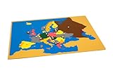 Montessori Puzzle Map of Europe with Control Maps