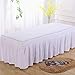 Massage Table Skirt Sheet, No-pilling Anti-shrink Reusable Spa table sheet By O’Fivest (white)