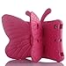 HCHA Apple iPad 2 3 4 Kids Case Kids Proof Shockproof Protective Case Drop-proof Durable Light Weight EVA Foam Case for iPad 2/3/4 Generation 9.7 Inch (Butterfly Rose Red)