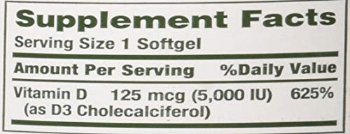 Nature's Bounty Vitamin D3 5000iu - Image 2