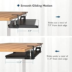 BONTEC Keyboard Tray Under Desk, Pull Out Keyboard