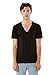 American Apparel Unisex Fine Jersey Short Sleeve V-Neck, Black, X-Large