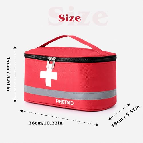 Romon 1 x Empty Emergency Bag, Waterproof Portable Medicine Bag, Large Capacity Emergency Bag, Medicine Storage Bag for Home, Office, Travel