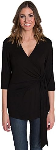 Udderly Hot Mama Whimsical Wrap Nursing and Pumping Top - Black, Size 3