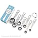 1Easylife 18/8 Measruing Spoons Stainless Steel Set of 7, Including 3/4, 1/2 and 1/8 Teaspoons for Dry and Liquid Ingredients