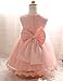 NNJXD Girls' Tulle Flower Princess Wedding Dress for Toddler and Baby Girl Pink 18-24 Months