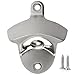 Alued 10 PCS Wall Mount Bar Beer Coke Bottle Wine Soda Cap Opener Brushed Chrome Silver