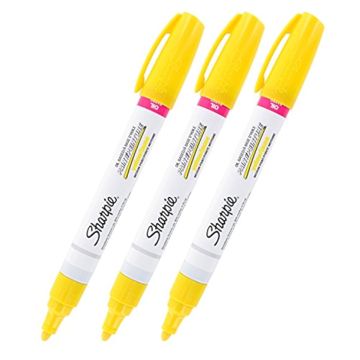 Sharpie OilBased Paint Marker, Medium Point, Yellow Ink, Pack of 3 new