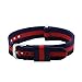 4pc Ritche 18mm Nylon Striped Blue /Red,blue /White/red,black, Army Green Replacement Watch Strap Band
