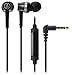 Audio-Technica ATH-CKR30iSBK SonicFuel In-Ear Headphones with In-Line Mic & Control, Black