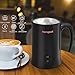     Milk Frother,Homgeek Electric Milk Steamer Foam Maker with Hot & Cold Milk Functionality for Cappuccino,Hot Chocolate,Latte,Macchiato(Strix Temperature Control,5.1oz/10.2oz,Two Whisks)