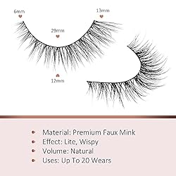 Onlyall Natural Lashes Wispy Lashes Natural Look