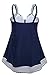 DANIFY Women's One Piece Swimdress Sailor Striped Bathing Suit Plus Size Swimwear