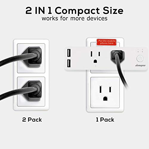 Dual Smart Plug, Smart Outlets Work with Alexa, Echo & Google Home, 2
