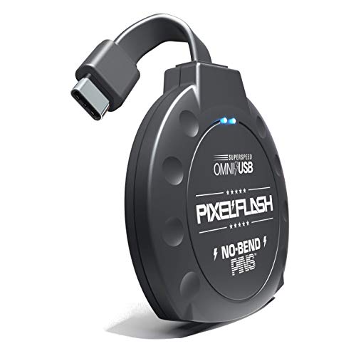 PixelFlash USB TypeC NoBend Pins Compact Flash Card Reader, 2” Cabled