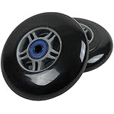 TGM Skateboards 2 Scooter Wheels with ABEC 7 Bearings for Razor Scooter 100mm (Black)