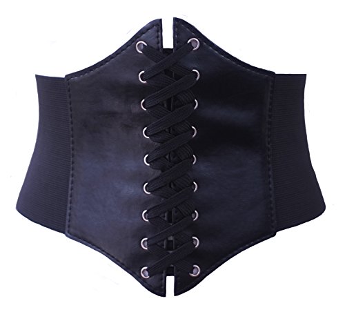 Elastico-Cinched-ampia-cintura-corsetto-rosso-nero-bianco