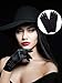 JOVITEC 3 Pairs Women Short Satin Gloves Wrist Length Gloves Gown Gloves Opera Gloves for Party (Black, White and Red)