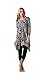 Kaktus Women's 3/4 Sleeve Asymmetrical Floral Print Tunic
