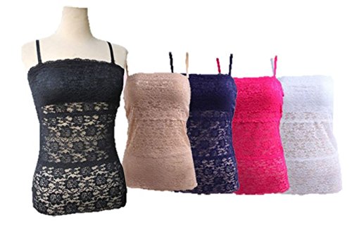 Amazon Ms Sayakaカップ付総レースキャミソール パットあり