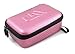 CASEMATIX Camera Travel Case Compatible with PROGRACE, Ourlife, Dragon Touch and More Waterproof Toy Camera Video Recorders - Pink Case for Toy Action Camera and Accessories