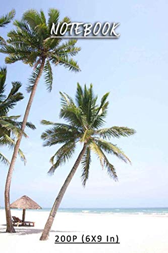 Beach palms: Notebook, Wide lined Notebook (6" x 9" inches) Journal, Beautiful Beach palms - 200 pages
