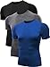 Neleus Men's 3 Pack Athletic Compression Under Base Layer Sport Shirt